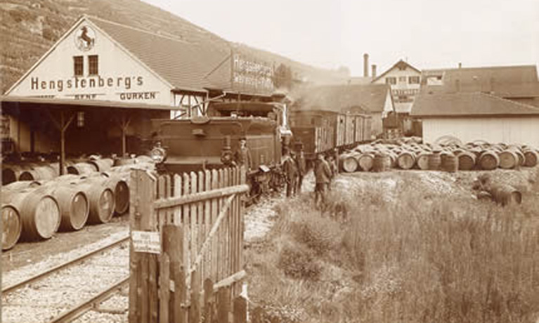 A historical picture of the Hengstenberg factory.
