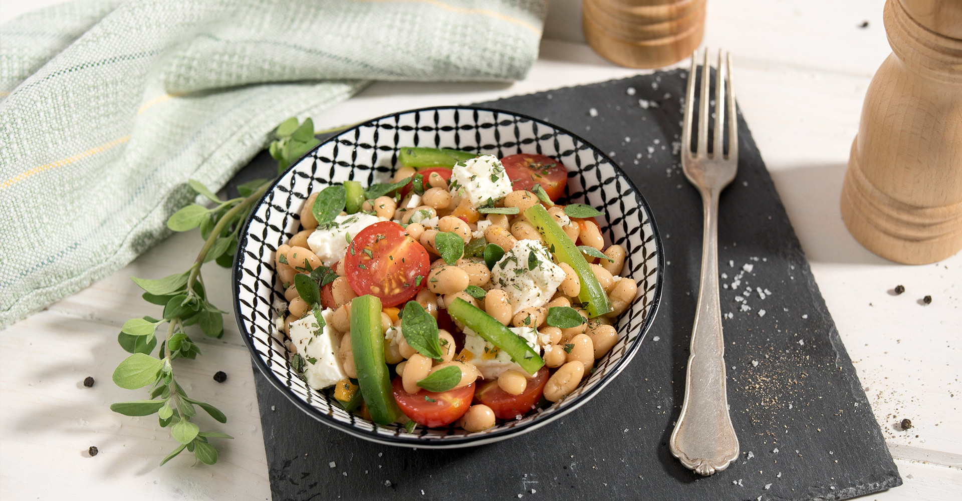 Sheep´s Cheese and Beans Salad